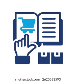 Icono de la guía de compra Ilustración vectorial mixta