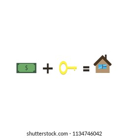 buying a house. vector