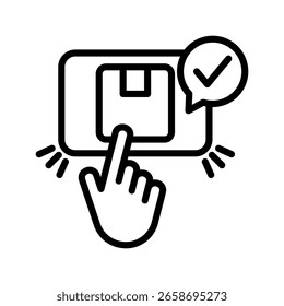 Buying icon line vector illustration