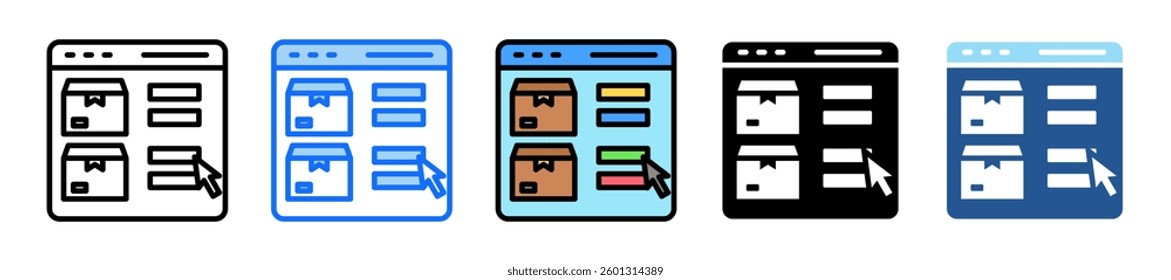 Buying Icon Set Multiple Style Collection