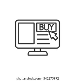 Buying in the Internet shop. buy button on site. Online shopping