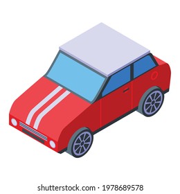 Buying mini car icon. Isometric of Buying mini car vector icon for web design isolated on white background