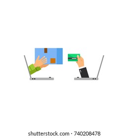 Buying on Internet Vector Icon