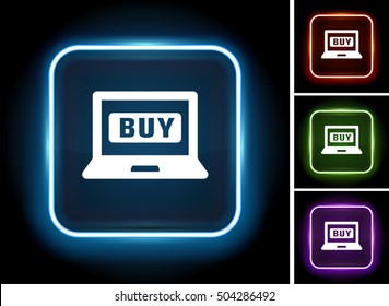 Buying Online on Glow Square Button