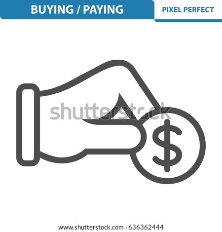 Buying / Paying Icon. Professional, pixel perfect icons optimized for both large and small resolutions. EPS 8 format. 12x size for preview.
