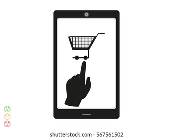 buying phone icon, vector illustration eps10