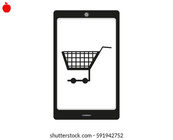 buying phone icon, vector illustration eps10