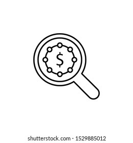 Buying, search, dollar icon. Element of consumer behavior for mobile concept and web apps icon