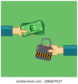 Buying Security Lock With Pounds in Cash