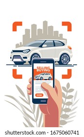 Buying And Selling Transport Online Via The Internet Using A Mobile App. Take A Photo And Put An Announcement On The Site.