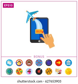 Buying Ticket Online Icon