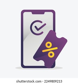 Buying tickets online vector. ticket service icon 