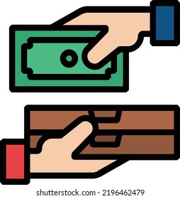 buying vector concept on white background. isolated illustration icon
