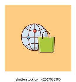 compra de la ilustración Vector en un fondo transparente. Símbolos de calidad superior.Icono de color plano de línea vectorial para el concepto y el diseño gráfico.