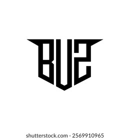 BUZ letter logo design with white background in illustrator, vector logo modern alphabet font overlap style, calligraphy designs for logo, Poster, Invitation, etc.