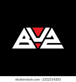 Diseño del logotipo de la letra triangular BUZ con forma triangular. Monograma de diseño del logotipo del triángulo BUZ. Plantilla de logotipo vectorial de triángulo BUZ con color rojo. Logotipo triangular BUZ Diseño sencillo, elegante y lujoso