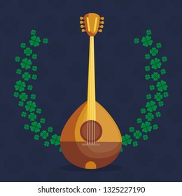 buzuky instrument isolated icon