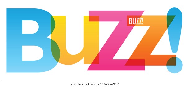 BUZZ! colorful vector typography banner