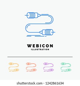 Buzz, communication, interaction, marketing, wire 5 Color Line Web Icon Template isolated on white. Vector illustration
