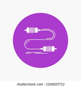 Buzz, communication, interaction, marketing, wire White Glyph Icon in Circle. Vector Button illustration
