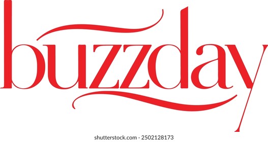 buzz day typography,silhouette vector art illustration