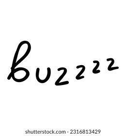 Buzz Handwriting Text. Doodle Lettering