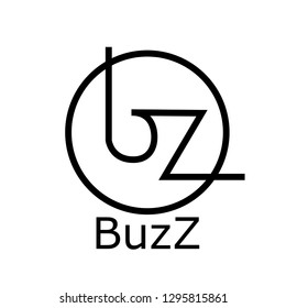 Buzz Logo Icon With Initial BZ Letter, Simple Logo Icon Fashion Company