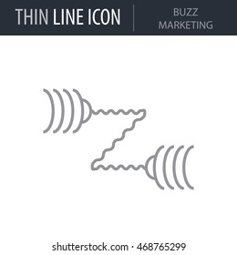 Buzz Marketing Concept Icon. Thin line Icon of Advertising Media
