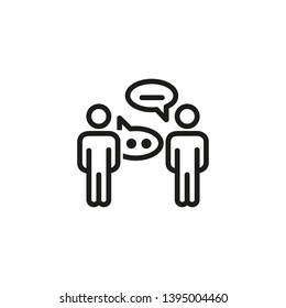 Buzz Marketing Line Icon. Dialog, Chatting, Discussion. Viral Marketing Concept. Vector Illustration Can Be Used For Topics Like Communication, Networking, Business