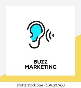 BUZZ MARKETING LINE ICON SET