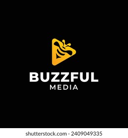 Vektorgrafik-Branding mit dem Logo "Buzz Media"