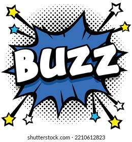 buzz Pop art comic speech bubbles book sound effects