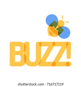 Buzz Vector Illustration Bee Icon On Stock Vector (Royalty Free ...