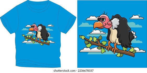 buzzard t shirt graphic design vector illustration 