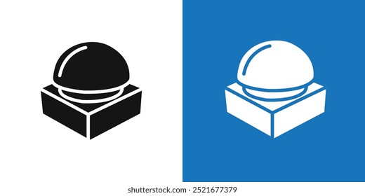 Buzzer icon Flat vector set outline