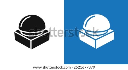 Buzzer icon Flat vector set outline