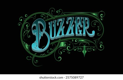 BUZZER lettering custom style design