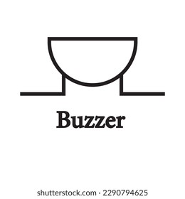 Buzzer Symbol Vector Image Illustration Isolated on White Background