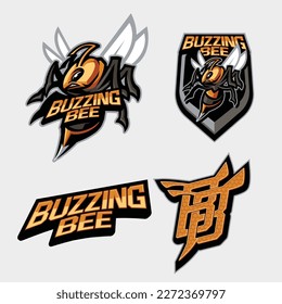 Buzzing Bee Hornet Mascot Logo Design