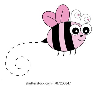 Buzzing Valentines Day Bee