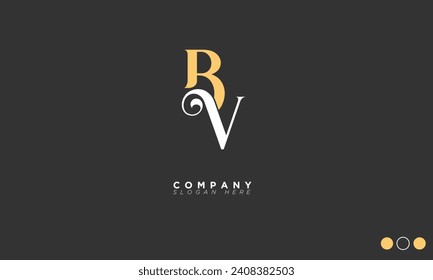 BV Alphabet letters Initials Monogram logo VB, B and V