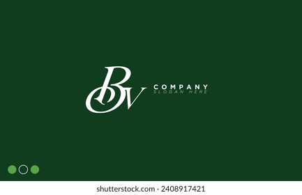 BV Alphabet letters Initials Monogram logo VB, B and V