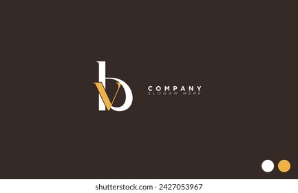 BV Letras del alfabeto Iniciales Monograma logo VB, B y V