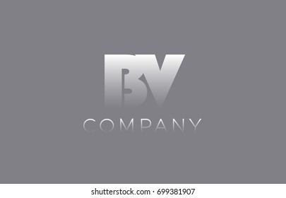 BV B V letter logo combination pastel blue alphabet vector creative company icon design template modern