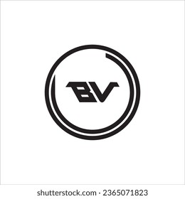 B B V Diseño de logotipo de letra blanca con cuadrado negro