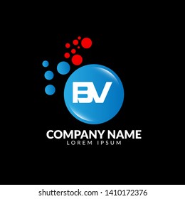 BV company linked letter logo concept. Designed for your web site design, logo, app, UI. initial logo design