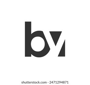 BV creative geometric initial based modern and minimal logo. Letter b v trendy fonts. Universal professional elegant techno vector design.