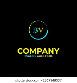 BV creative modern letters logo design template