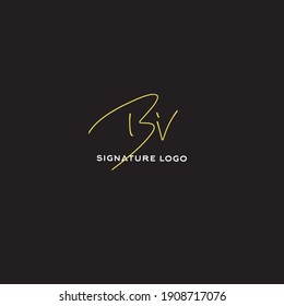 bv handwritten logo for identity