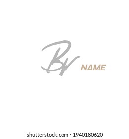 Bv handwritten logo for identity